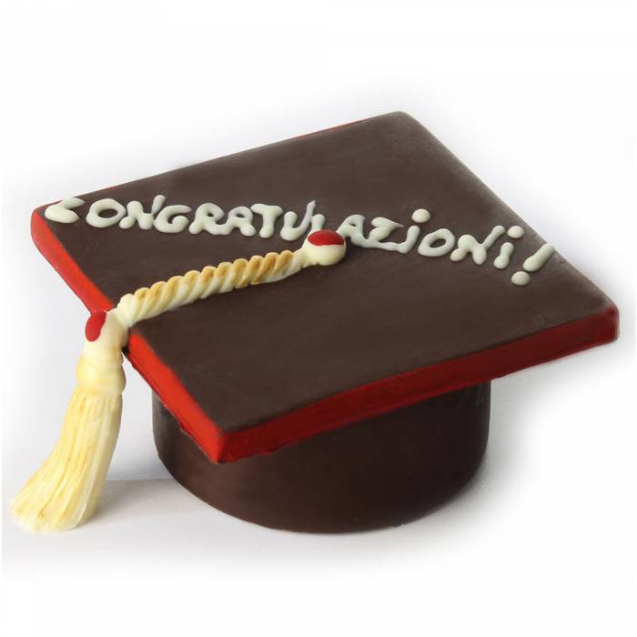 Cappello Di Laurea Di Cioccolato Personalizzabile Con Nome E Dedica