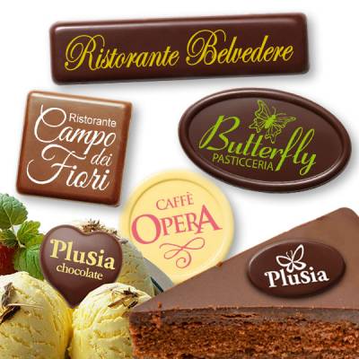 Targhette di cioccolato personalizzate