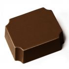 A customizable rectangular-shaped chocolate in fondant chocolate