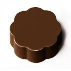 A customized round-shaped chocolate in fondant chocolate
