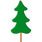 Lecca lecca a forma di albero di Natale di colore verde