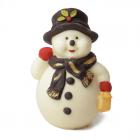 Sorridente pupazzo di neve di cioccolato decorato