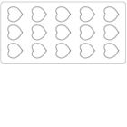 Thermoformed mould for heart-shaped chocolates