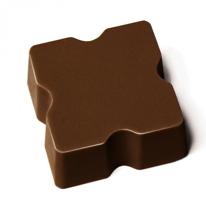 Cioccolatino personalizzabile fondente quadrato sagomato