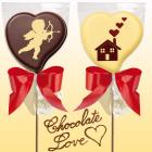  This heart-shaped chocolate lillipop is a gift of love: wonderful to taste and fun to  see on Saint Valentine's Day and every other occasion with a love theme