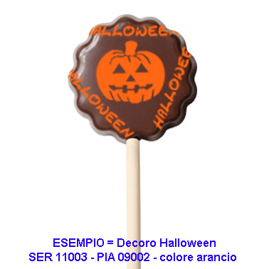 A lollipop decorated for Halloween from PLUSIA