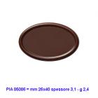 An oval-shaped fondant chocolate to customize as you prefer, ideal for pastry chefs to decorate cakes and desserts