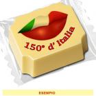 A rectangular-shaped chocolate personalized for the 150th Anniversary of the Unity of Italy