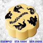 A chocolate for halloween produced  using customizable decorative sheets by PLUSIA