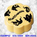 Cioccolatino per la festa di Halloween prodotto da Plusia con i fogli decorativi personalizzabili