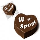 Cioccolatino fondente serigrafato "W gli sposi"