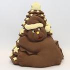 Albero Natalizio in cioccolato con un tenero orsetto che lo abbraccia