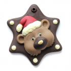 Cioccolatino appendibile con l'orsetto natalizio nella stella