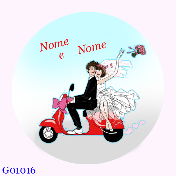 grafica: sposi in vespa