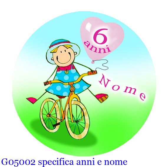 grafica: bambina in bicicletta