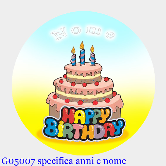 grafica: torta Happy Birthday