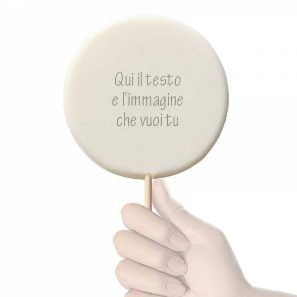 Lecca lecca tondo grande - 120 g - 11,5 cm - Lecca lecca personalizzati