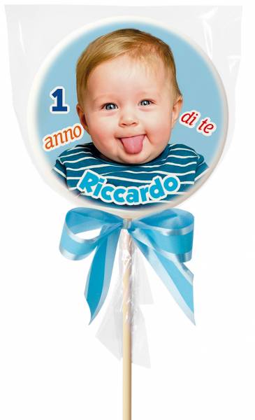 Lecca lecca tondo grande - 120 g - 11,5 cm - Lecca lecca personalizzati