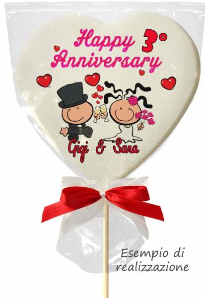 Lecca lecca Cuore gigante - 600 g - 22 cm - Lecca lecca personalizzati