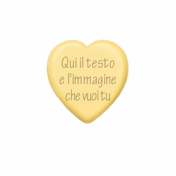 Cioccolatino bianco Cuore - 9 g - 4 cm - Cioccolatini personalizzati