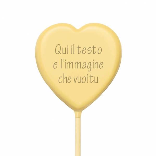 Lecca di cioccolato Baby cuore - 20 g - 5,4 cm - Fuori catalogo