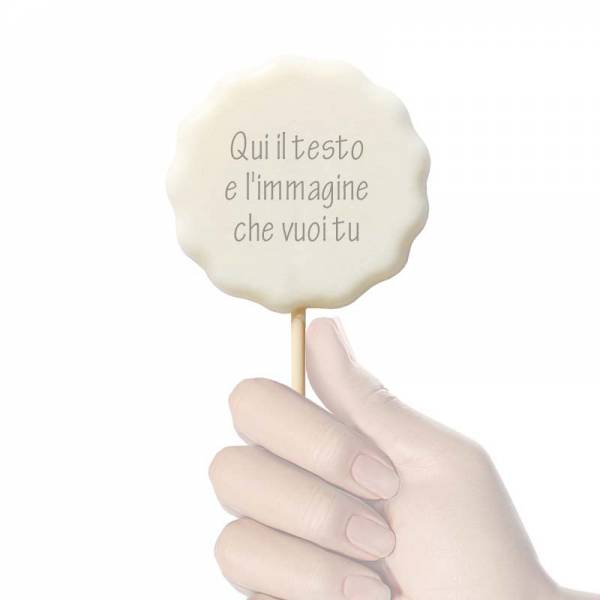 Lecca lecca Nuvola medio - 40 g - 7,3 cm - Lecca lecca personalizzati