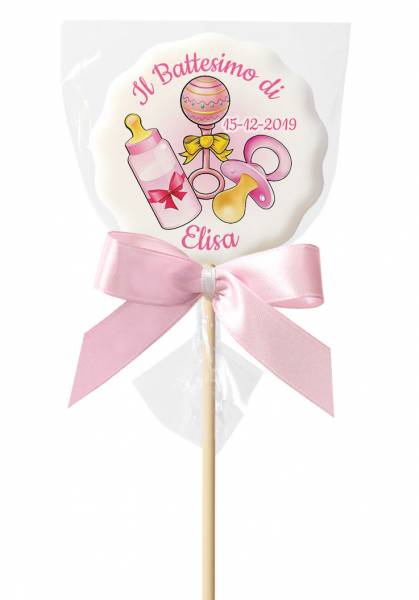 Lecca lecca Nuvola medio - 40 g - 7,3 cm - Lecca lecca personalizzati
