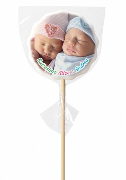 Lecca lecca Nuvola medio - 40 g - 7,3 cm - Lecca lecca personalizzati