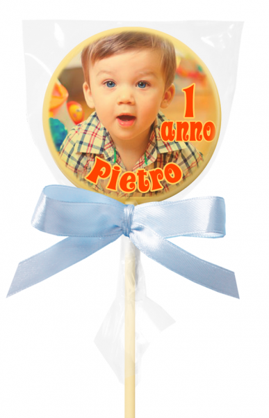 Lecca di cioccolato Baby tondo - 20 g - 5,4 cm - Lecca lecca di cioccolato personalizzati