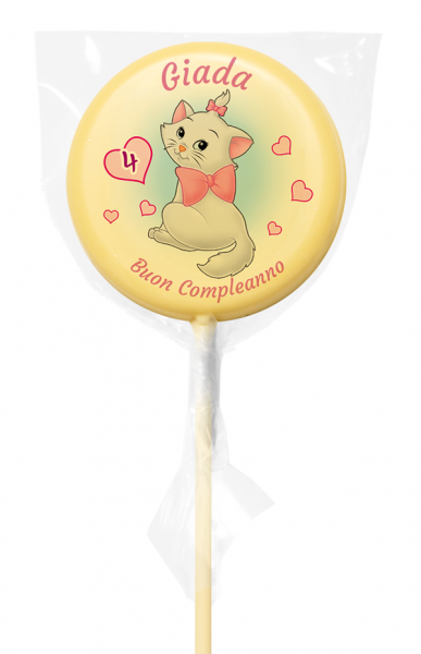 Lecca di cioccolato Baby tondo - 20 g - 5,4 cm - Lecca lecca di cioccolato personalizzati