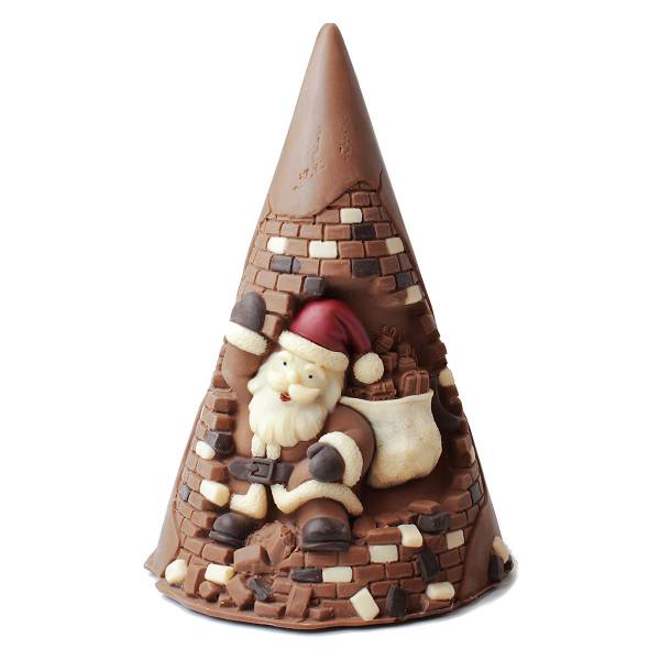 Babbo Natale su Albero di Natale ai tre cioccolati - Cioccolato di Natale