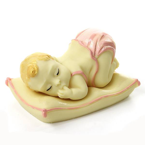 "Bebè su cuscino" di cioccolato - Battesimo e nascita