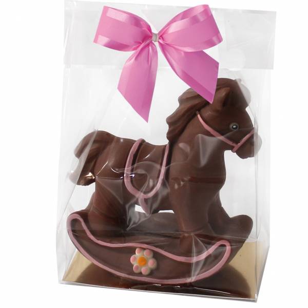 Cavallino a dondolo di cioccolato - Battesimo e nascita - Giochi e Veicoli di cioccolato - Animaletti di cioccolato