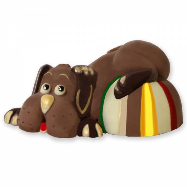 Cane con palla di cioccolato - Animaletti di cioccolato