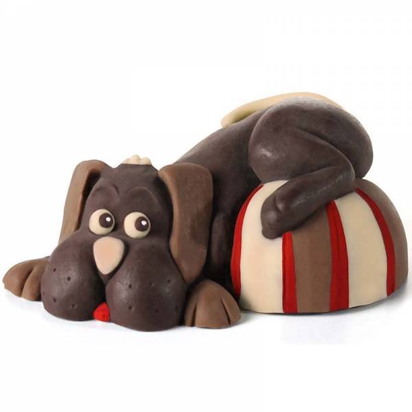 Cane con palla di cioccolato - Animaletti di cioccolato