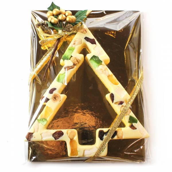Albero di Natale di cioccolato farcito con frutta secca e canditi - Fuori catalogo