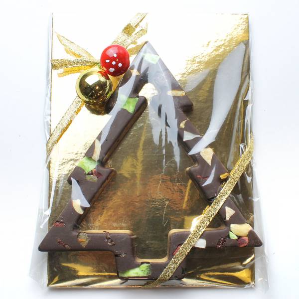 Albero di Natale di cioccolato farcito con frutta secca e canditi - Fuori catalogo