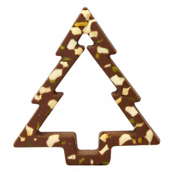 Albero di Natale di cioccolato farcito con frutta secca e canditi - Fuori catalogo