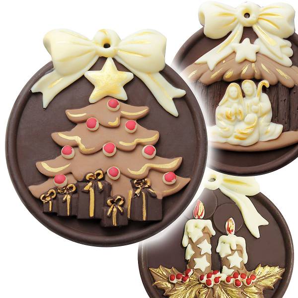Medaglioni di Natale di cioccolato - Vari soggetti - Cioccolato di Natale