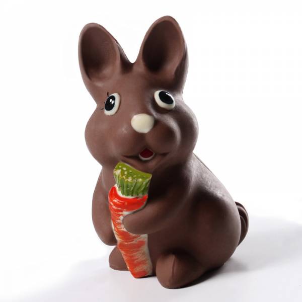 Coniglietto di cioccolato con carota - Uova di Pasqua - Animaletti di cioccolato