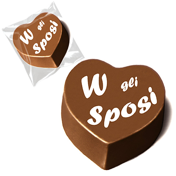 Cioccolatino cuore "W gli Sposi" - Fuori catalogo