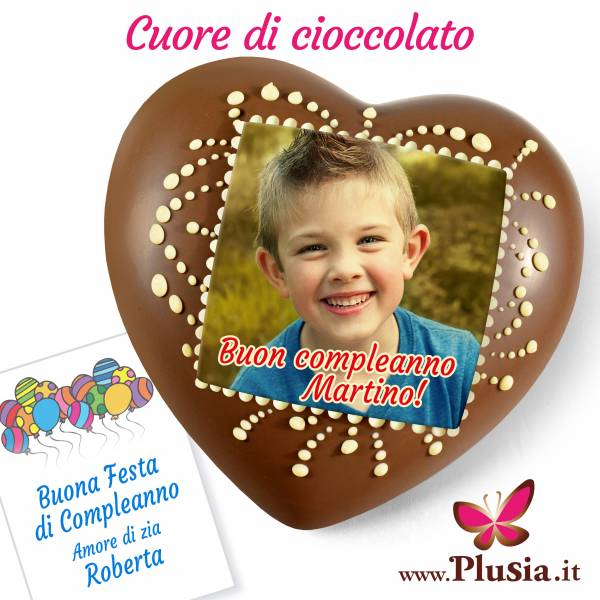Cuore di cioccolato personalizzato con messaggio all'interno - Cuore di cioccolato personalizzato - Compleanno e tutte le Ricorrenze - Festa della Mamma e della Donna - Festa del Papà