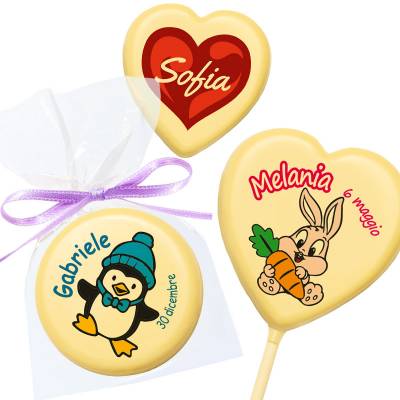 Bomboniere battesimo con cioccolatini personalizzati