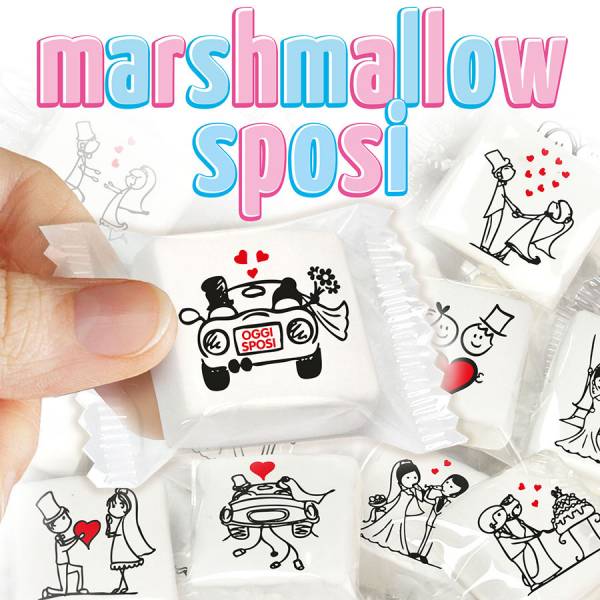 Marshmallow con scenette Matrimonio - Amore, Matrimonio, Anniversario, S. Valentino