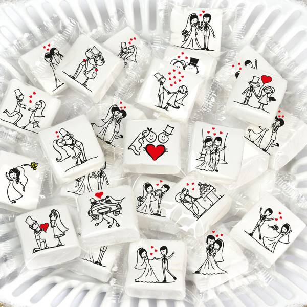 Marshmallow con scenette Matrimonio - Amore, Matrimonio, Anniversario, S. Valentino