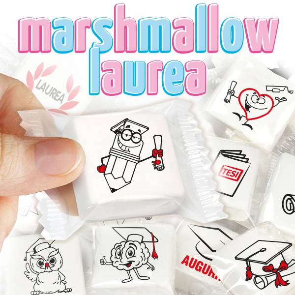 Marshmallow Laurea - cm 3x3 - Laurea
