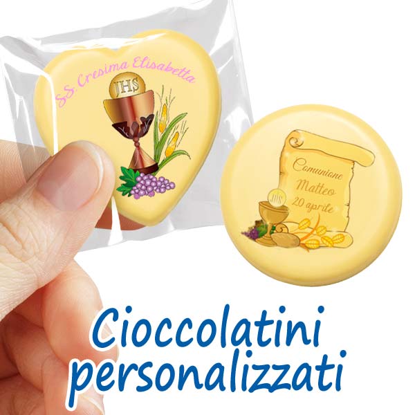 Scopri i cioccolatini personalizzati per comunione e cresima