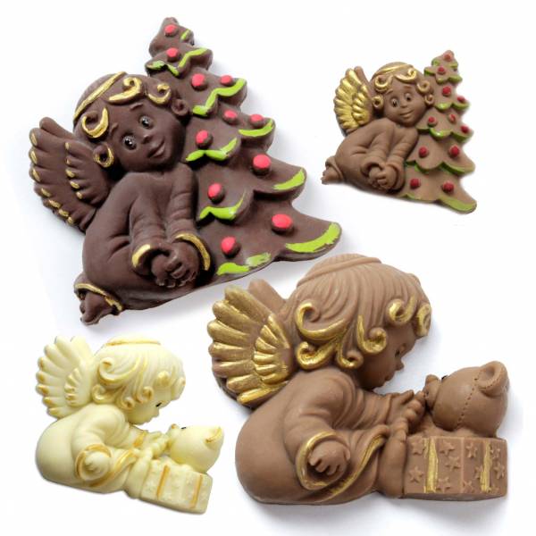 Angeli di cioccolato natalizi - Vari soggetti - Cioccolato di Natale