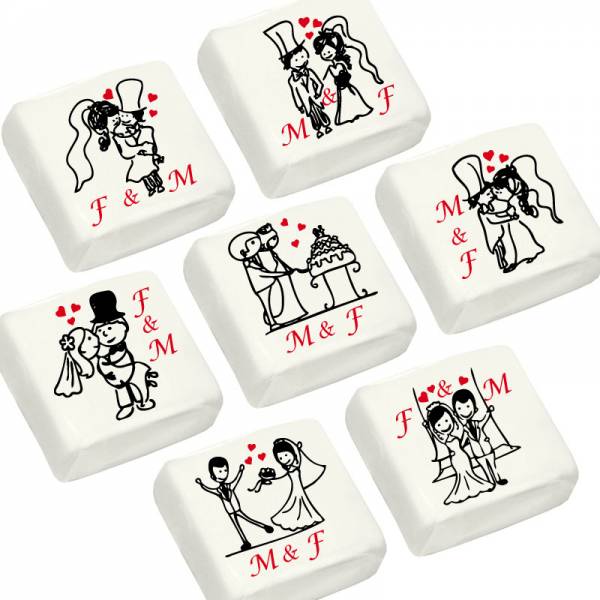 Marshmallow con le iniziali degli sposi - Fuori catalogo