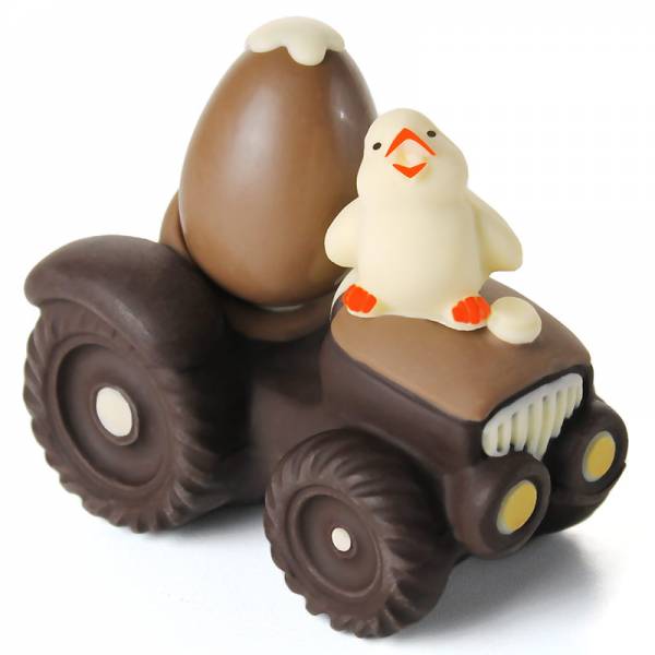 Trattore con ovetto e pulcino di cioccolato - Uova di Pasqua